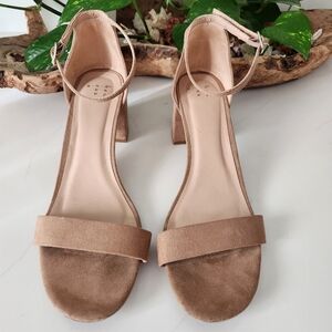 A New Day Tan Block Heel Sandals-size 10